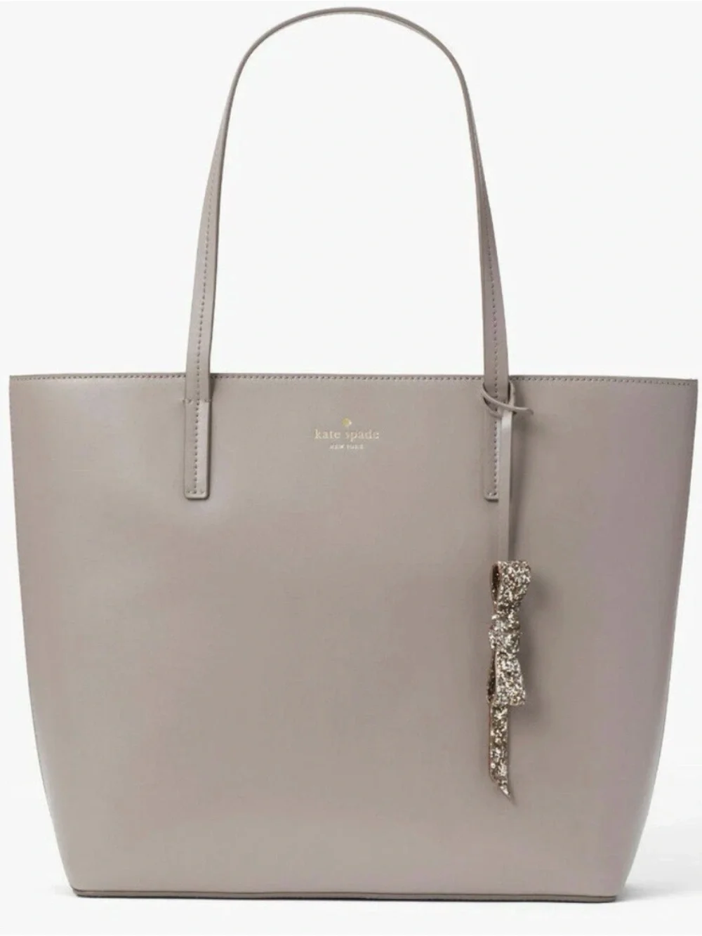 Kate Spade Karla Cityscape Gray Smooth Leather Tote Seton NWT $299